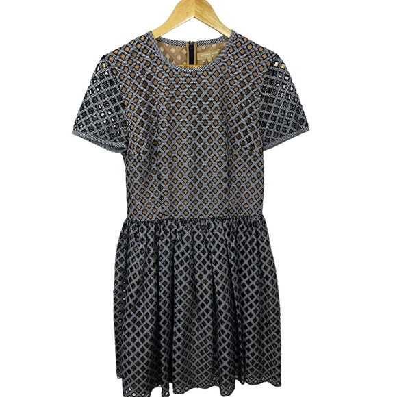 * Michael Kors Italy Dress Size 6 Fit and Flare Mini Dress Blue Runway Couture - Picture 13 of 15